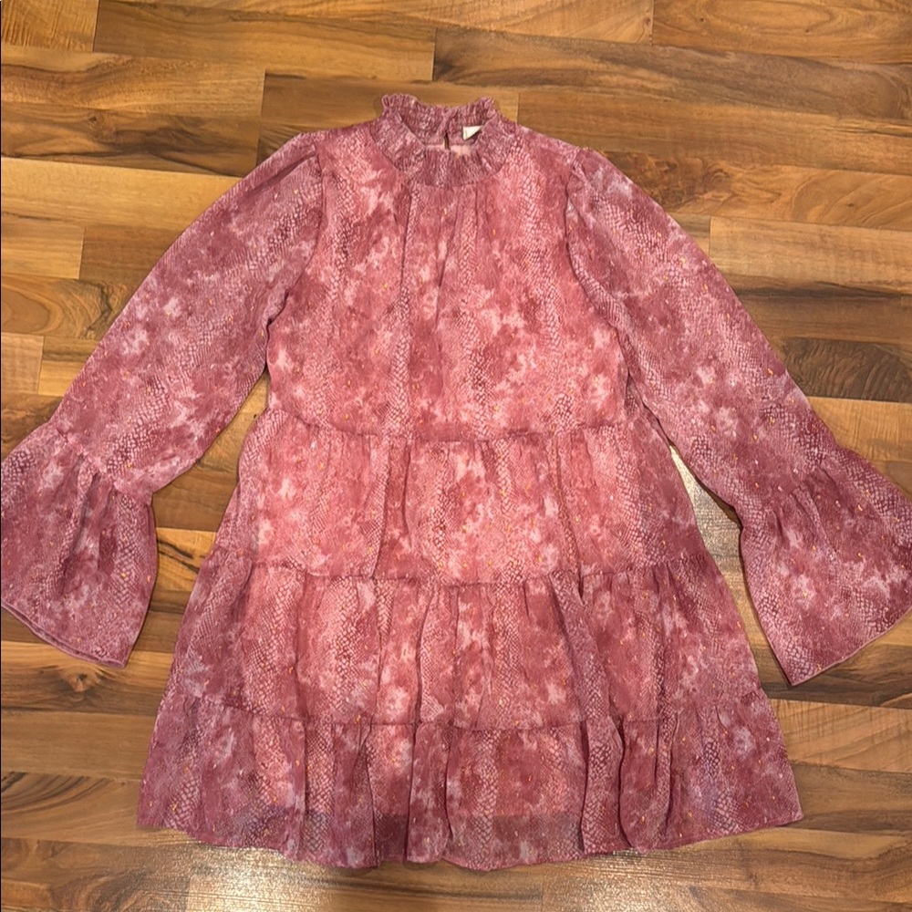Altar’d state pink tier dress size‎ small